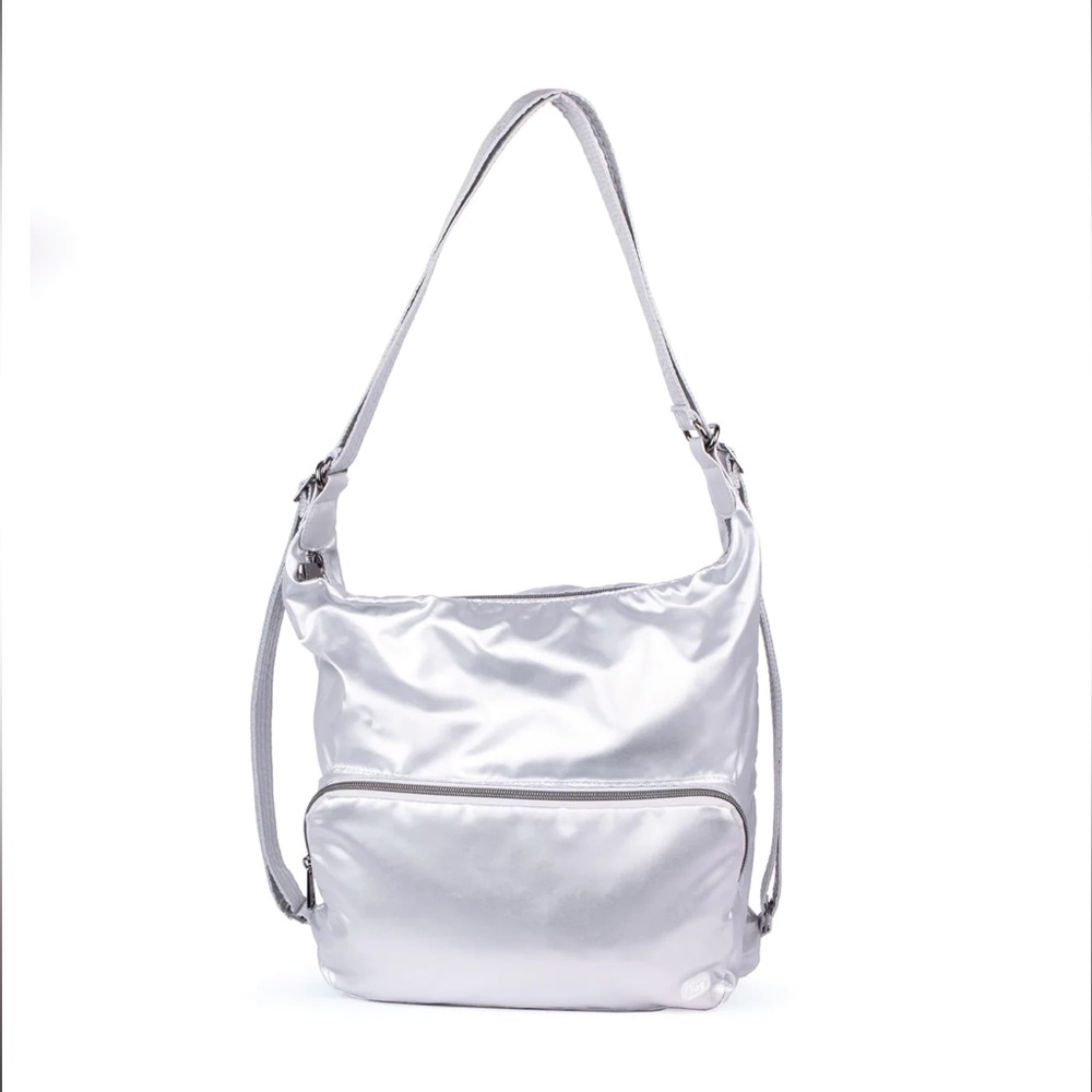 Lug Metallic Silver travel bundle: Zipliner Packable + tumbler